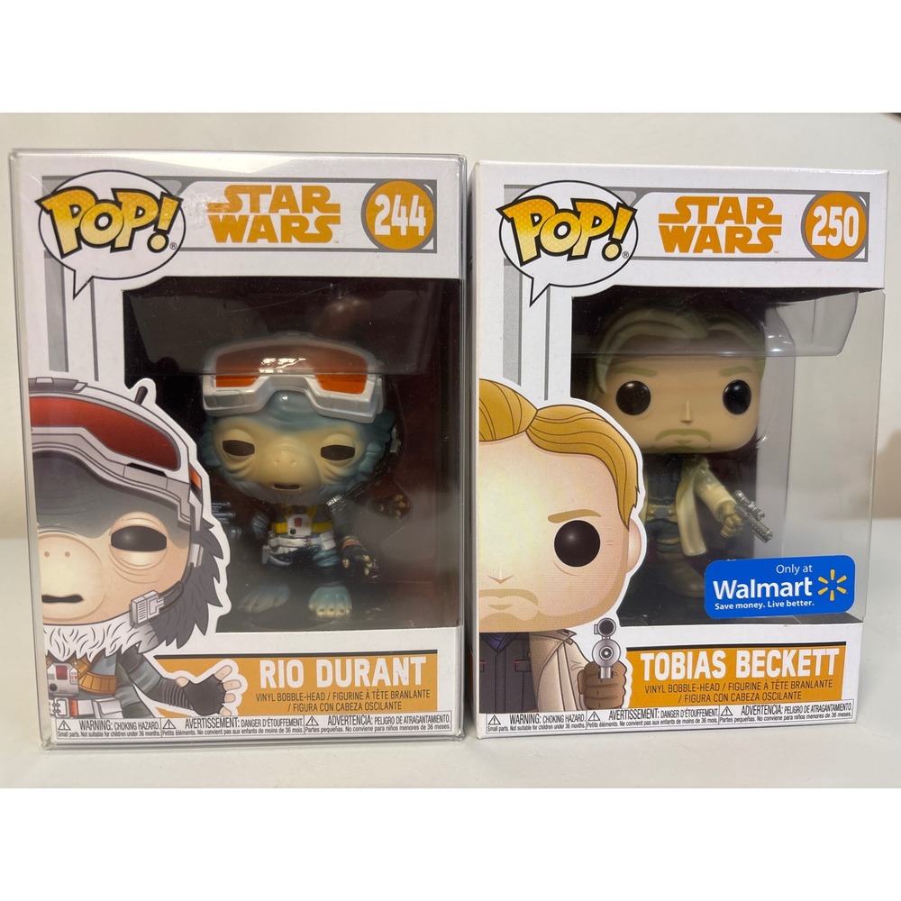 Funko Pop Star Wars Solo Rio Durant 244 and Tobias Beckett 250 Walmart Exclusive